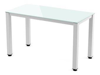 Rocada Executive - Mesa - rectangular - blanco - blanco, RAL 9003 base