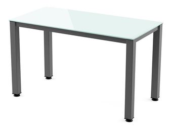 Rocada Executive - Mesa - rectangular - blanco - gris, RAL 9006 base