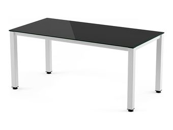 Rocada Executive - Mesa - rectangular - negro - blanco, RAL 9003 base