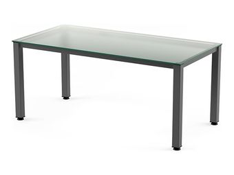 Rocada Executive - Mesa - rectangular - transparente - antracita, RAL 7015 base