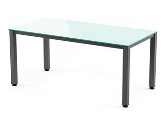 Rocada Executive - Mesa - rectangular - blanco - antracita base