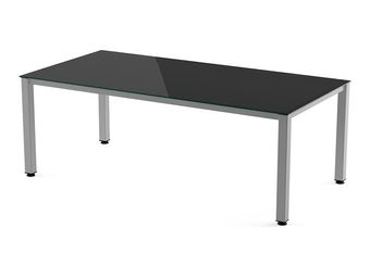 Rocada Executive - Mesa - rectangular - negro - aluminio base