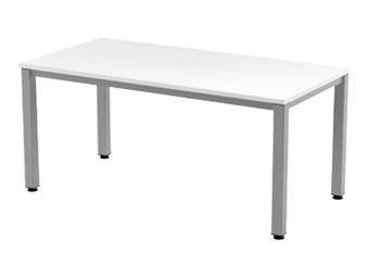 Rocada Executive - Mesa - rectangular - blanco - gris, RAL 9006 base