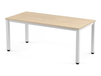 Rocada Executive - Mesa - rectangular - verde haya - blanco, RAL 9003 base