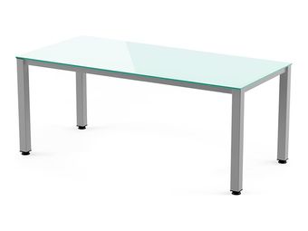 Rocada Executive - Mesa - rectangular - blanco - aluminio base