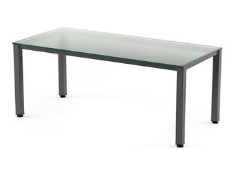 Rocada Executive - Mesa - rectangular - transparente - antracita, RAL 7015 base