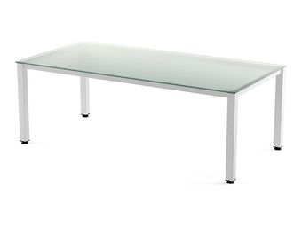 Rocada Executive - Mesa - rectangular - translúcido - blanco base