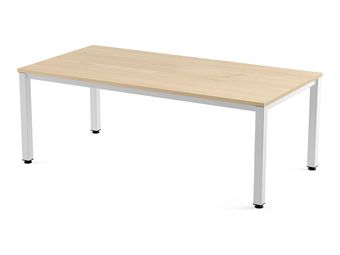 Rocada Executive - Mesa - rectangular - verde haya - blanco, RAL 9003 base