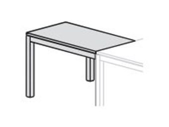 Rocada Executive - Escritorio en L - rectangular - negro - blanco base