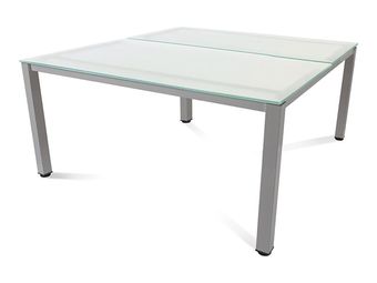 Rocada Executive - Mesa - rectangular - translúcido - aluminio base