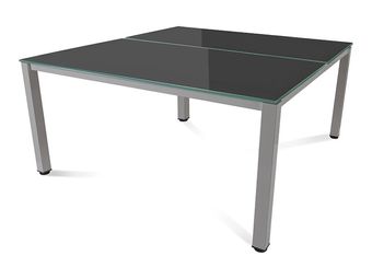 Rocada Executive - Mesa - rectangular - negro - aluminio base