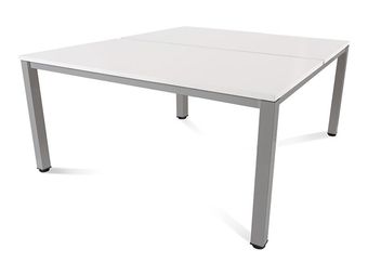 Rocada Executive - Mesa - rectangular - blanco - aluminio base