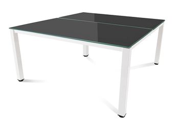 Rocada Executive - Mesa - rectangular - negro - blanco base