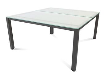 Rocada Executive - Mesa - rectangular - translúcido - antracita base