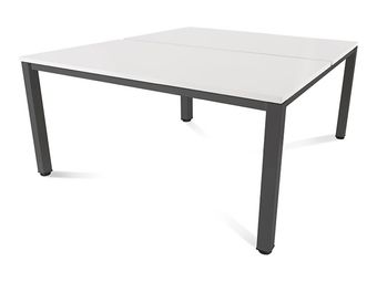 Rocada Executive - Mesa - rectangular - blanco - RAL 7015, antracita base