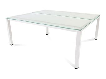 Rocada Executive - Mesa - rectangular - translúcido - blanco base