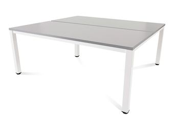 Rocada Executive - Mesa - rectangular - gris - blanco, RAL 9003 base