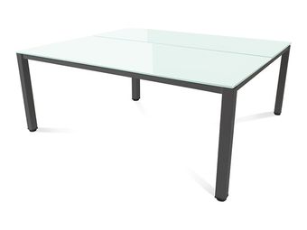 Rocada Executive - Mesa - rectangular - blanco - antracita, RAL 7015 base