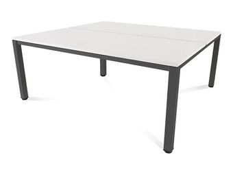 Rocada Executive - Mesa - rectangular - blanco - RAL 7015, antracita base