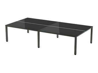 Rocada Executive - Mesa - rectangular - negro - antracita, RAL 7015 base