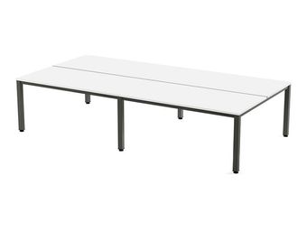 Rocada Executive - Mesa - rectangular - blanco - antracita base