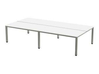 Rocada Executive - Mesa - rectangular - blanco - aluminio base