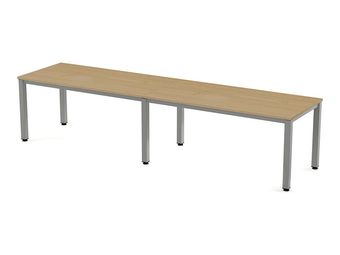 Rocada Executive - Mesa - rectangular - roble - aluminio base