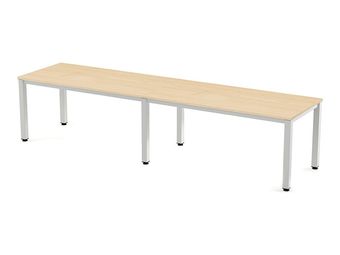 Rocada Executive - Mesa - rectangular - verde haya - blanco, RAL 9003 base