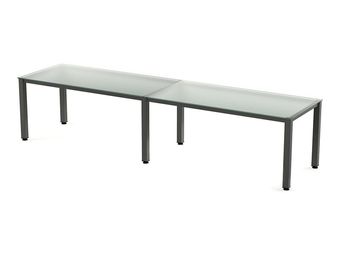 Rocada Executive - Mesa - rectangular - translúcido - antracita base