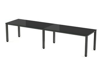 Rocada Executive - Mesa - rectangular - negro - RAL 7015, antracita base