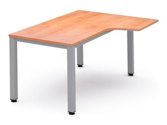 Rocada Executive - Mesa - en escuadra (derecha) - roble - aluminio base