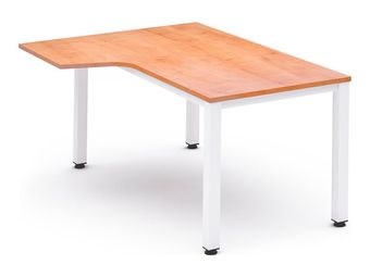 Rocada Executive - Mesa - forma de L (izquierdo) - roble - blanco base