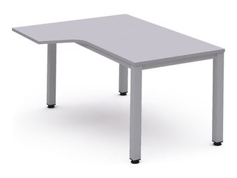 Rocada Executive - Mesa - forma de L (izquierdo) - gris - gris, RAL 9006 base