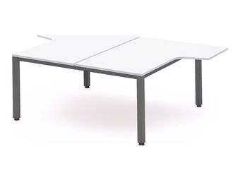 Rocada Executive - Mesa - con forma de L - blanco - antracita base