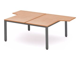 Rocada Executive - Mesa - con forma de L - verde haya - antracita, RAL 7015 base