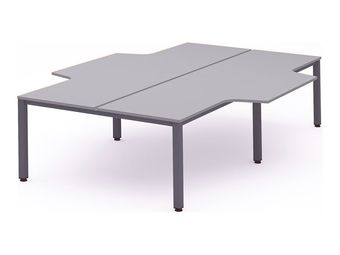 Rocada Executive - Mesa - con forma de L - gris - antracita base