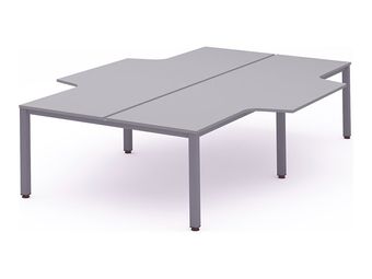 Rocada Executive - Mesa - con forma de L - gris - aluminio base