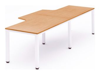 Rocada Executive - Mesa - con forma de L - verde haya - blanco base