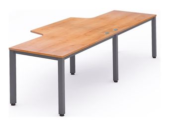 Rocada Executive - Mesa - con forma de L - roble - antracita, RAL 7015 base