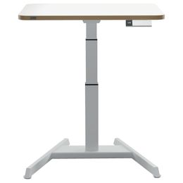 Bureau ERGO – Bureau assis-debout compact – Réglage électrique 65-130cm – Blanc