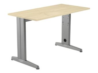 Rocada METAL - Mesa - rectangular - verde haya - gris, RAL 9006 base