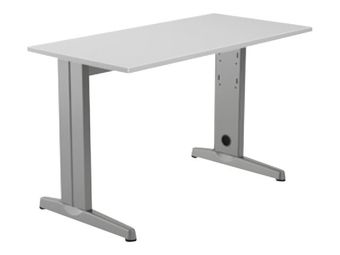 Rocada METAL - Mesa - rectangular - gris - gris, RAL 9006 base