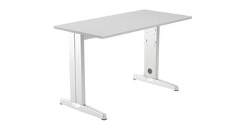 Mesa de oficina serie metal 120x60 blanco - gris