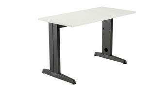Mesa de oficina serie metal 120x60 antracita - blanco