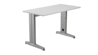 Mesa de oficina serie metal ajustable en altura 120x60 aluminio - gris