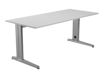 Rocada METAL - Mesa - rectangular - gris - gris, RAL 9006 base