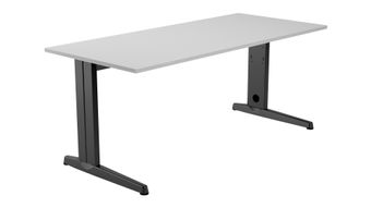Mesa de oficina serie metal 180x80 antracita - gris