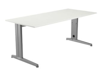 Rocada METAL - Mesa - rectangular - blanco - gris, RAL 9006 base