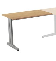 Ala para mesa de oficina serie metal 100x60 aluminio  roble -precio solo para el ala,