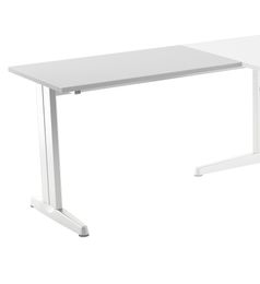 Ala para mesa de oficina serie metal 100x60 blanco-gris